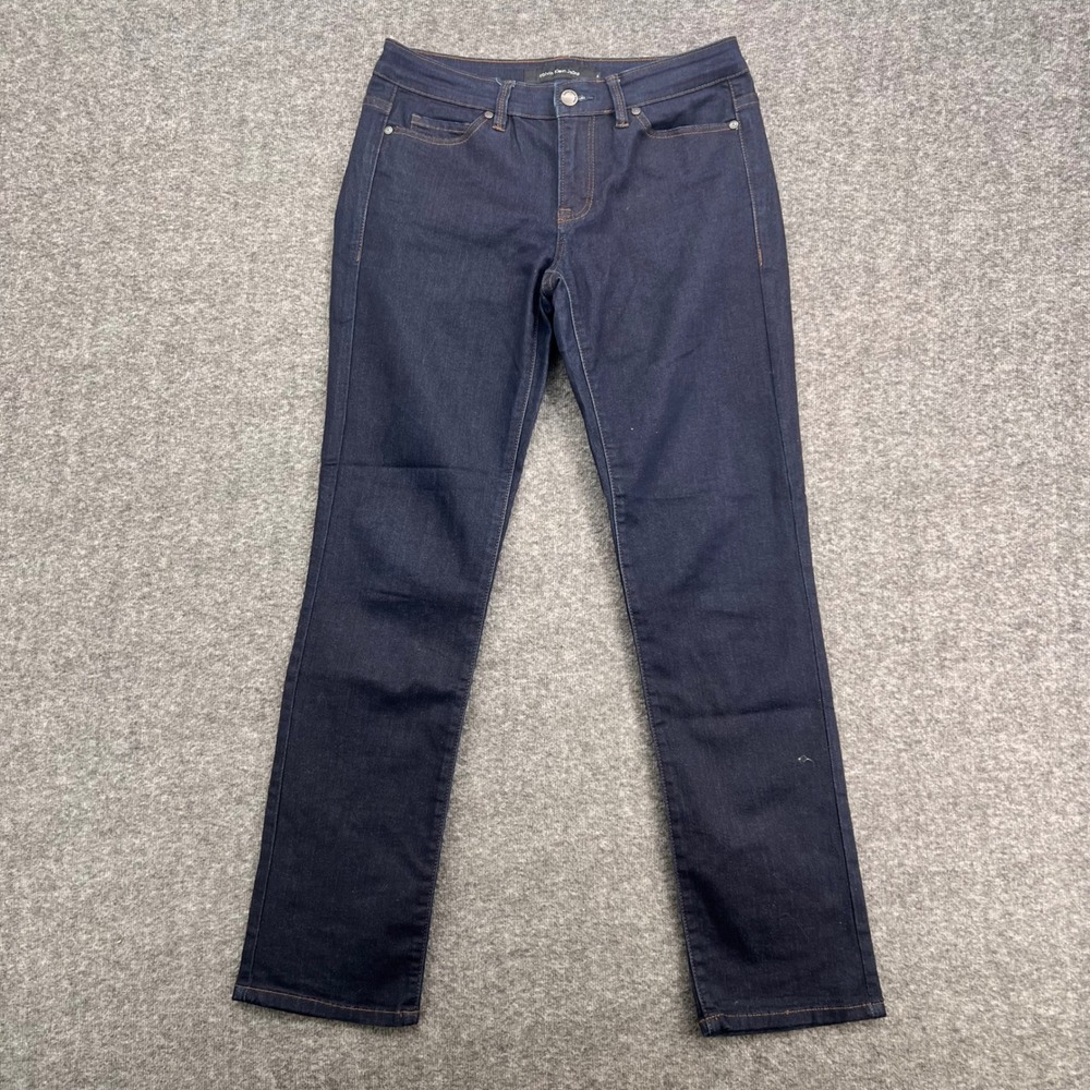 Calvin Klein Jeans Womens Size 4 Dark‎ Indigo Wash Straight Leg Stretch Denim
